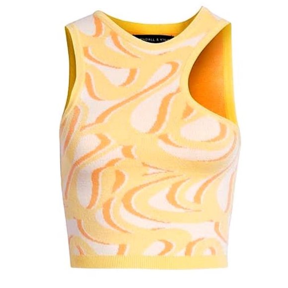 Asymmetric Sweater Tank In Marble - Picture 3 of 7